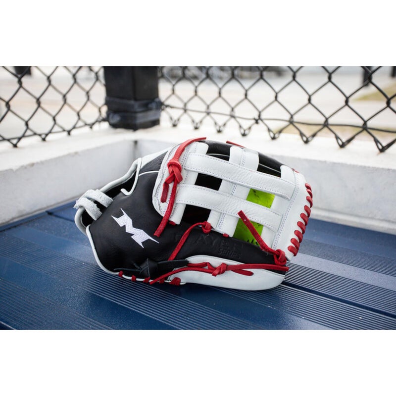 Miken | PLAYERS SERIES Slowpitch Softball Glove | Sizes 13" | RHT | Black / White - Image 5